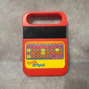 Basic Fun Speak & Spell Kids Toy Red Retro Electronic Learning Device 09624